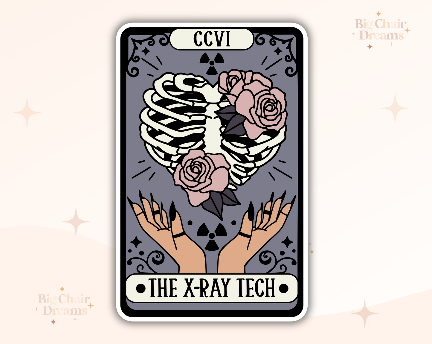 Tarot Card The X-Ray Tech Sticker - Holographic - Nursetok - Xraytok - Medtok