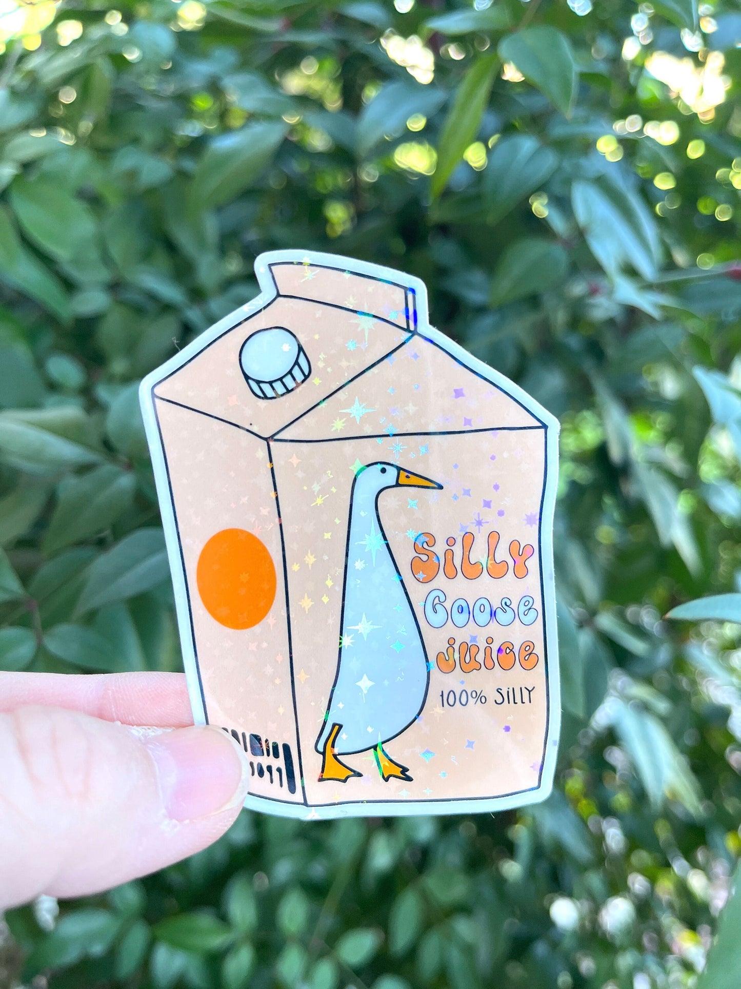 Silly Goose Juice Sticker - Holographic - Juice