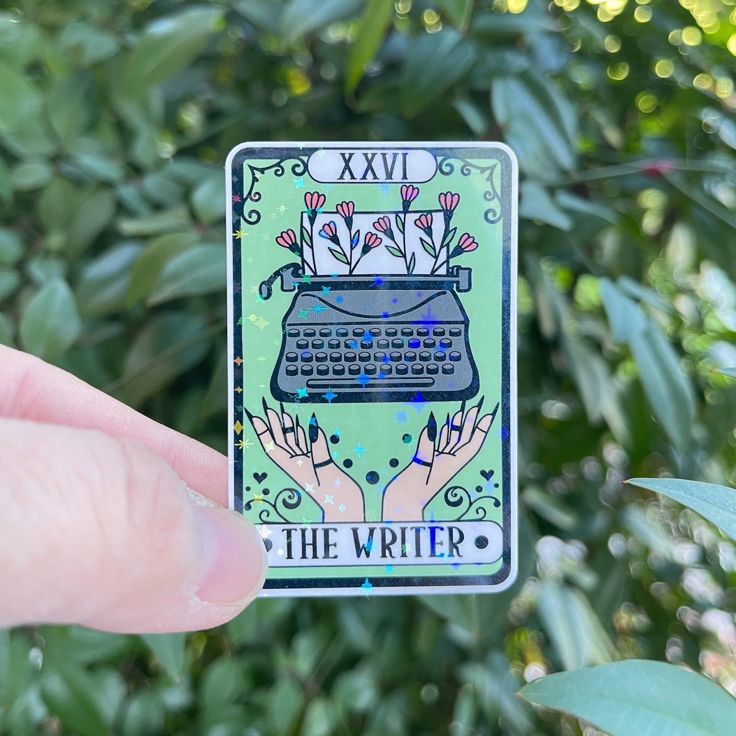 Tarot Card The Writer Sticker - Book Lover - Smut - Booktok - bookish Sticker - kindle sticker - e-reader - Holographic