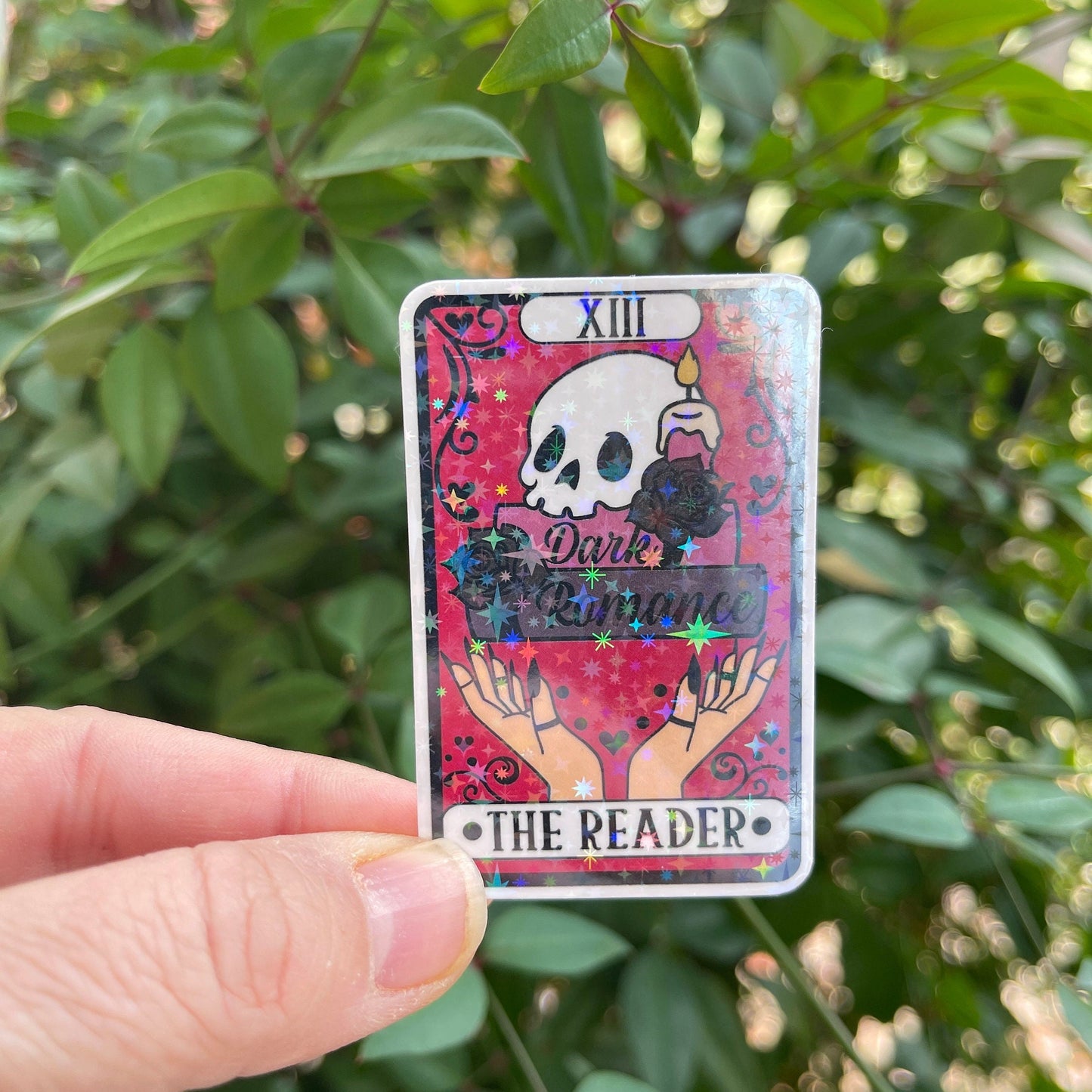 Tarot Card Dark Romance Book The Reader Sticker - Book Lover - Smut - Booktok - bookish Sticker - kindle sticker - e-reader - Holographic