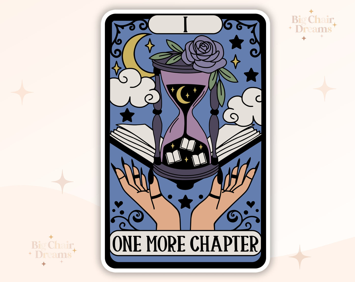 Tarot Card One More Chapter Sticker - Book Lover - Booktok - bookish Sticker - kindle sticker - e-reader - bookish sticker