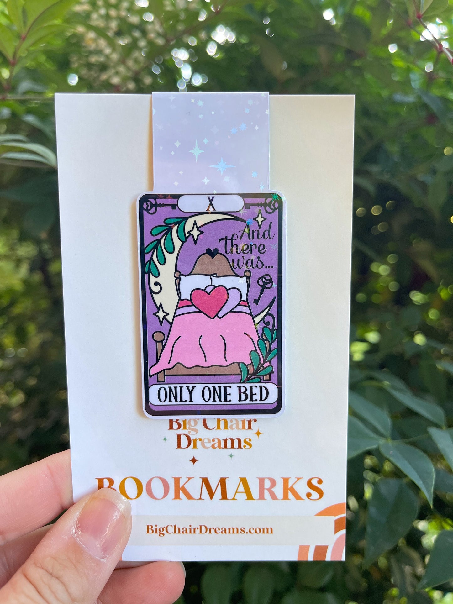 Tarot Card Only One Bed Magnetic Bookmark - Book Lover - Smut - Booktok - bookish Sticker