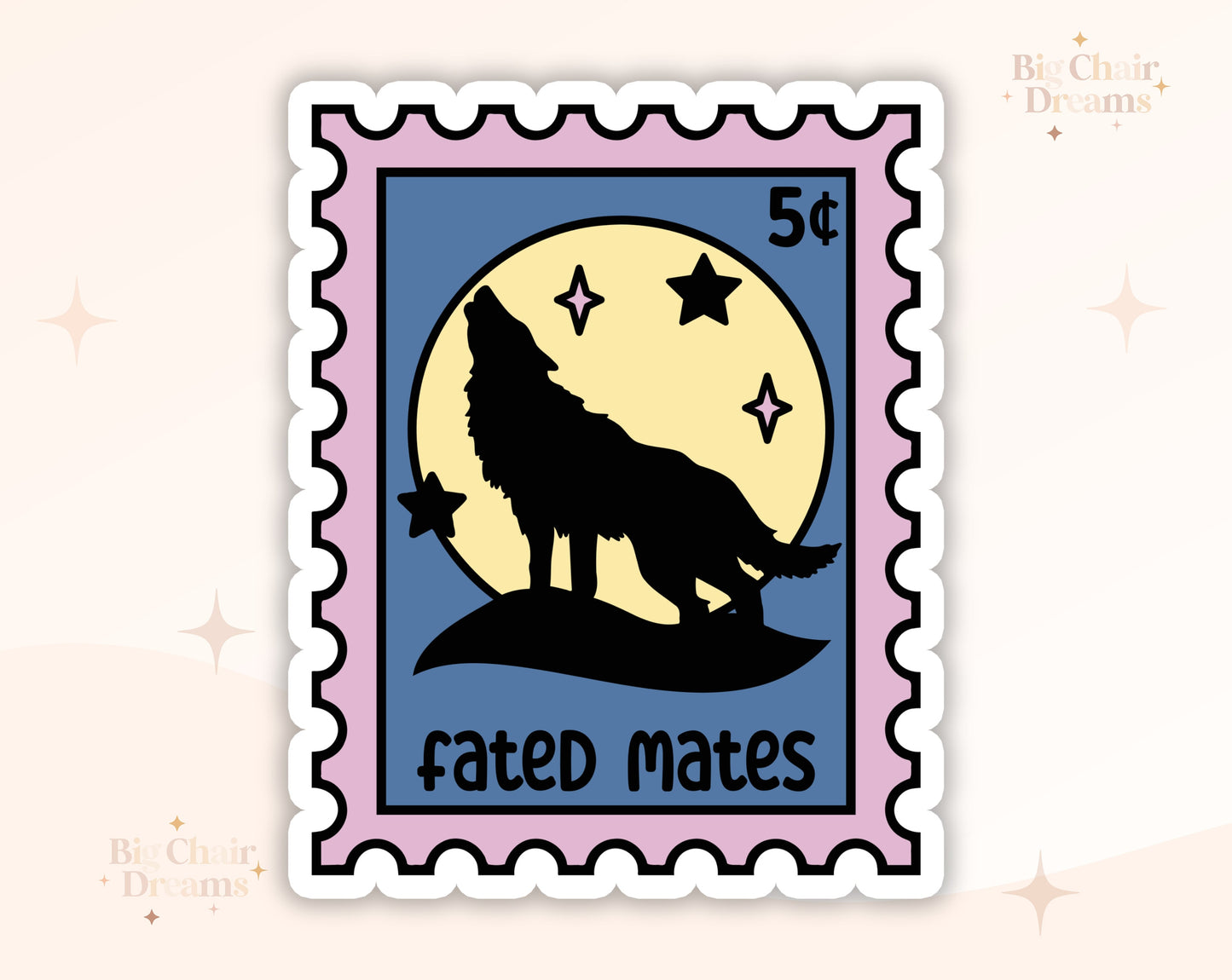 Fated Mates Stamp Sticker - Book Lover - Smut - Booktok - bookish Sticker - kindle sticker - e-reader - Booktrope Sticker