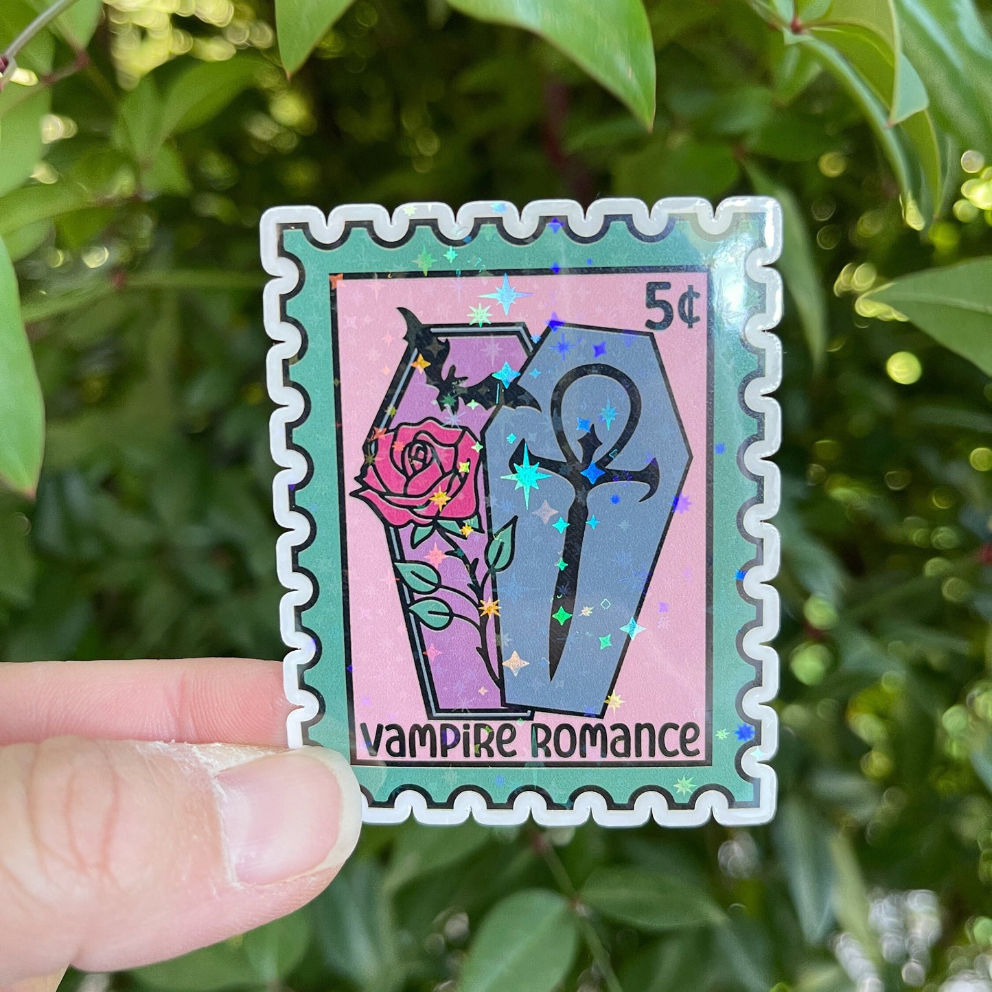 Vampire Romance Stamp Sticker - Book Lover - Smut - Booktok - bookish Sticker - kindle sticker - e-reader - Booktrope Sticker