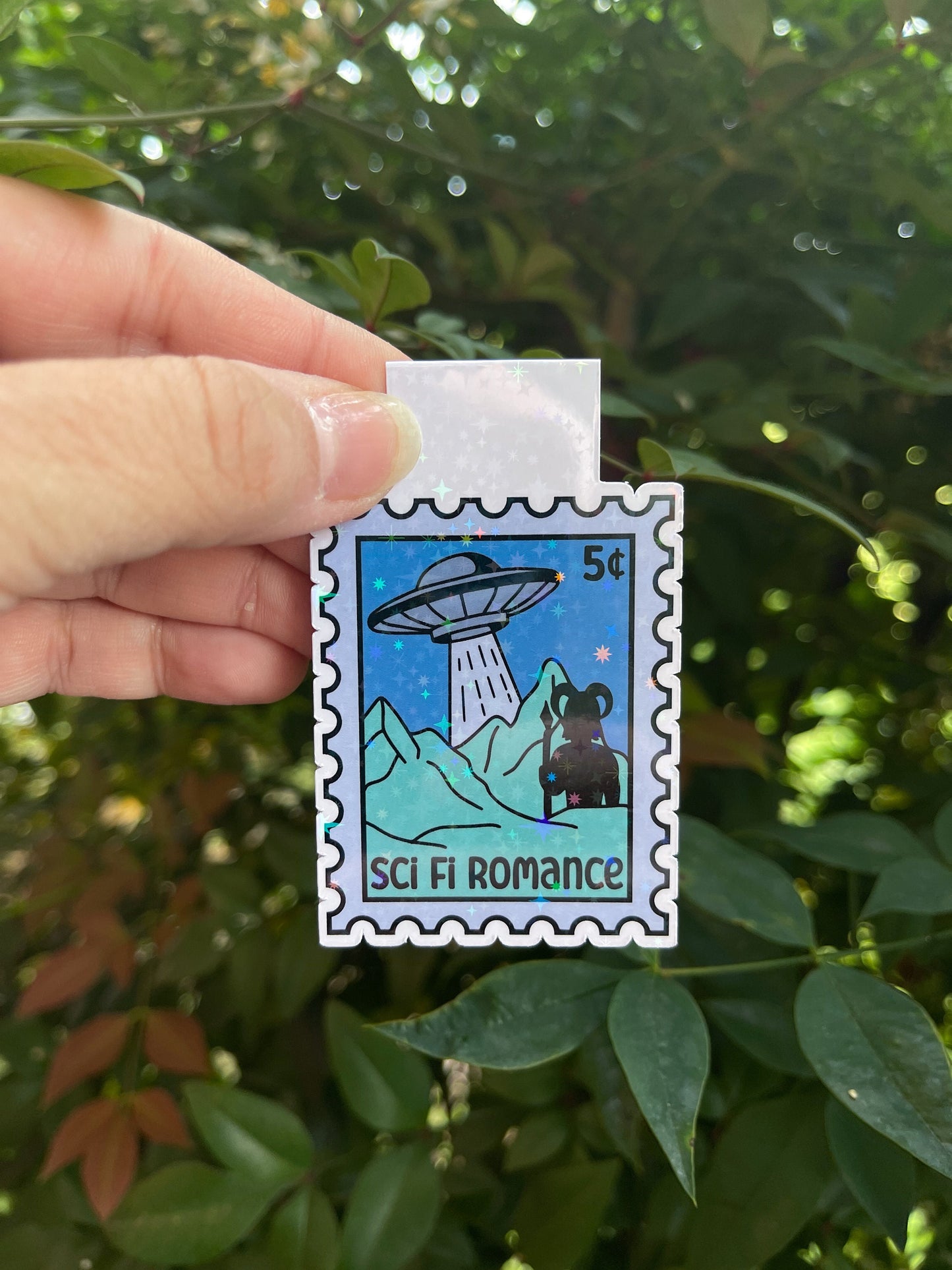 Sci-Fi Romance Stamp Magnetic Bookmark - Book Lover - Smut - Booktok - bookish Sticker