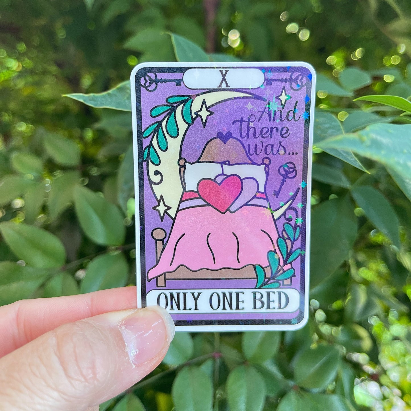 Tarot Card Only One Bed Sticker - Book Lover - Smut - Booktok - bookish Sticker - kindle sticker - e-reader - bookish sticker