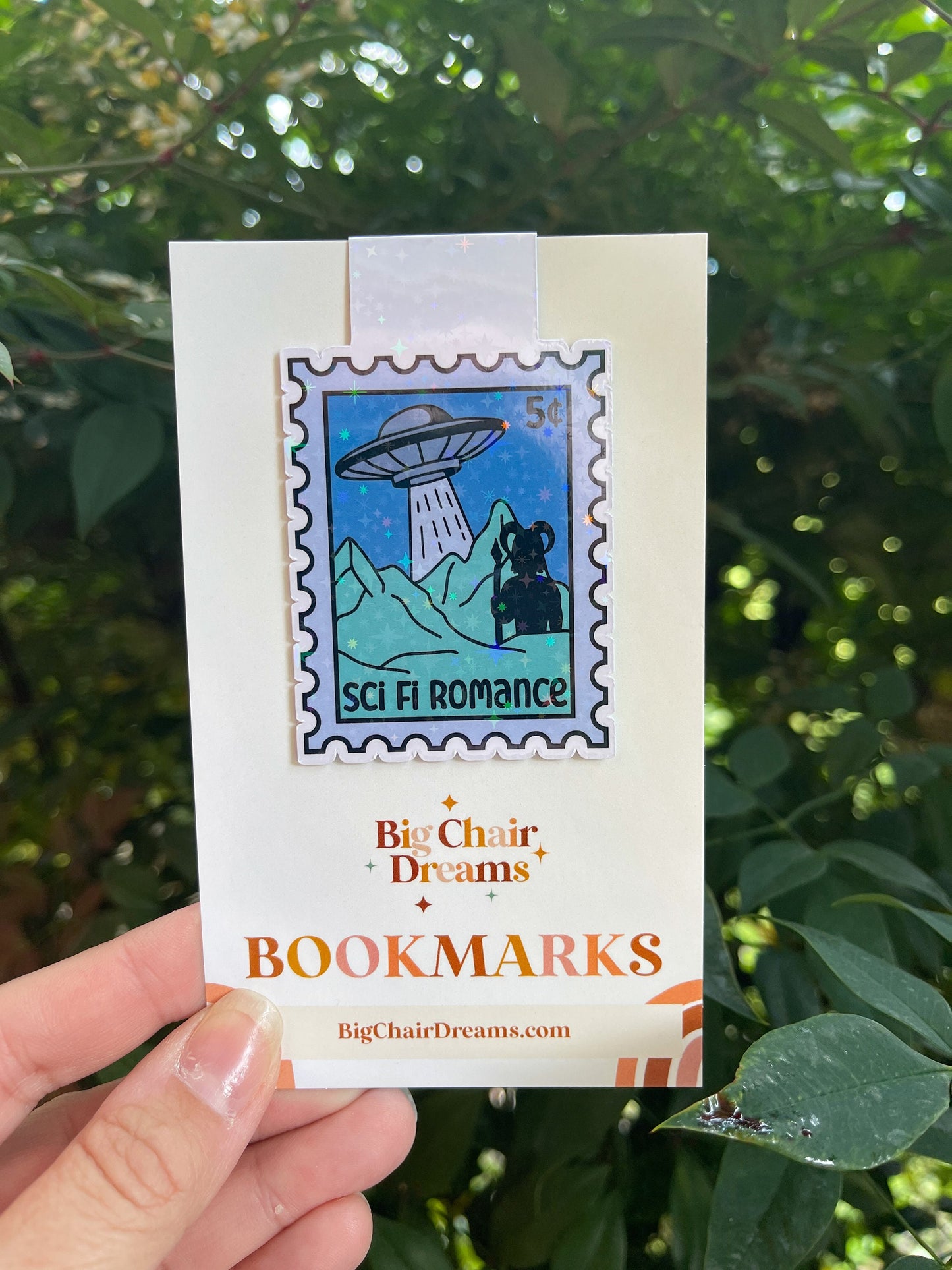 Sci-Fi Romance Stamp Magnetic Bookmark - Book Lover - Smut - Booktok - bookish Sticker