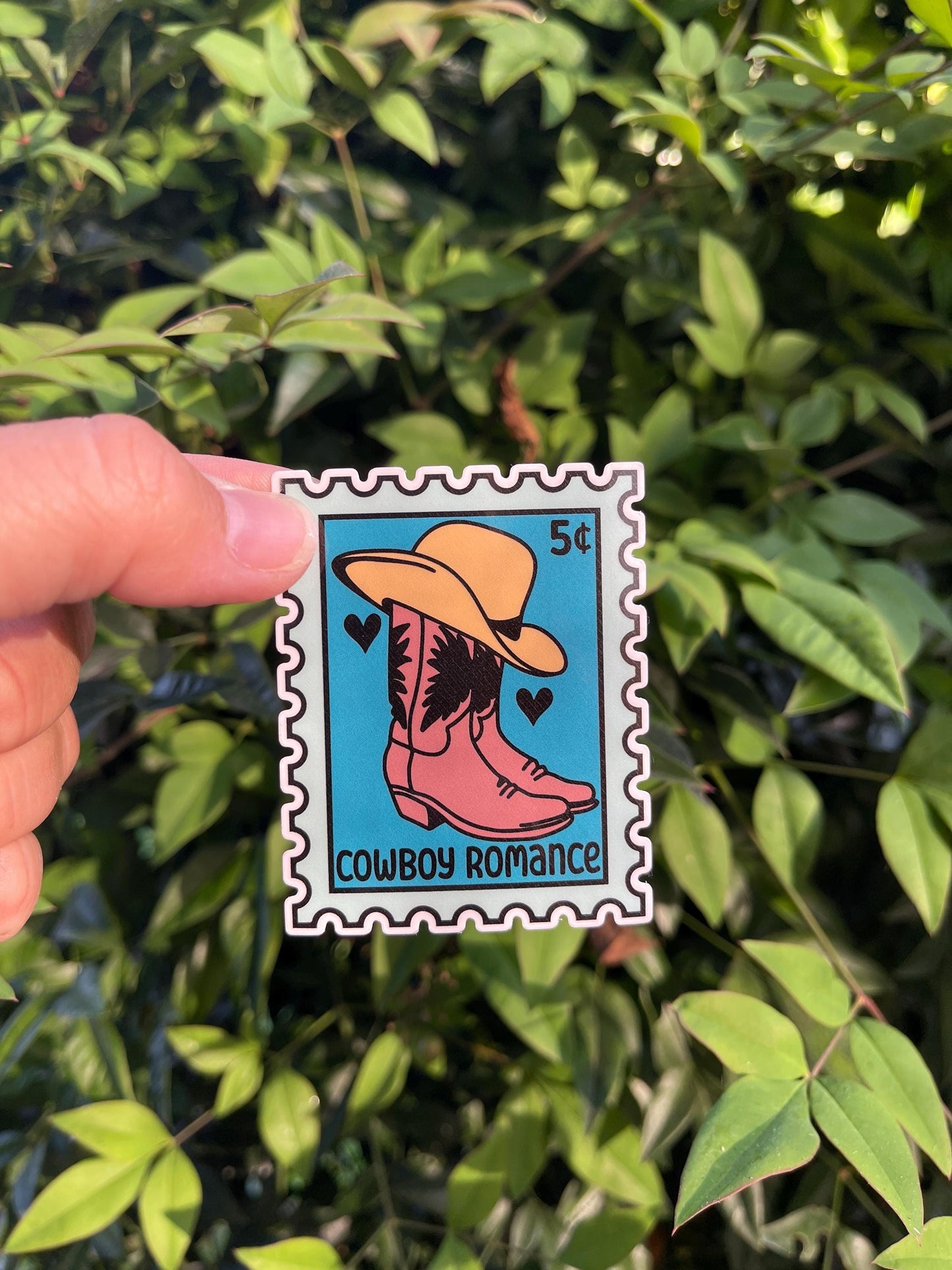 Cowboy Romance Stamp Sticker - Book Lover - Smut - Booktok - bookish Sticker - kindle sticker - e-reader - Booktrope Sticker