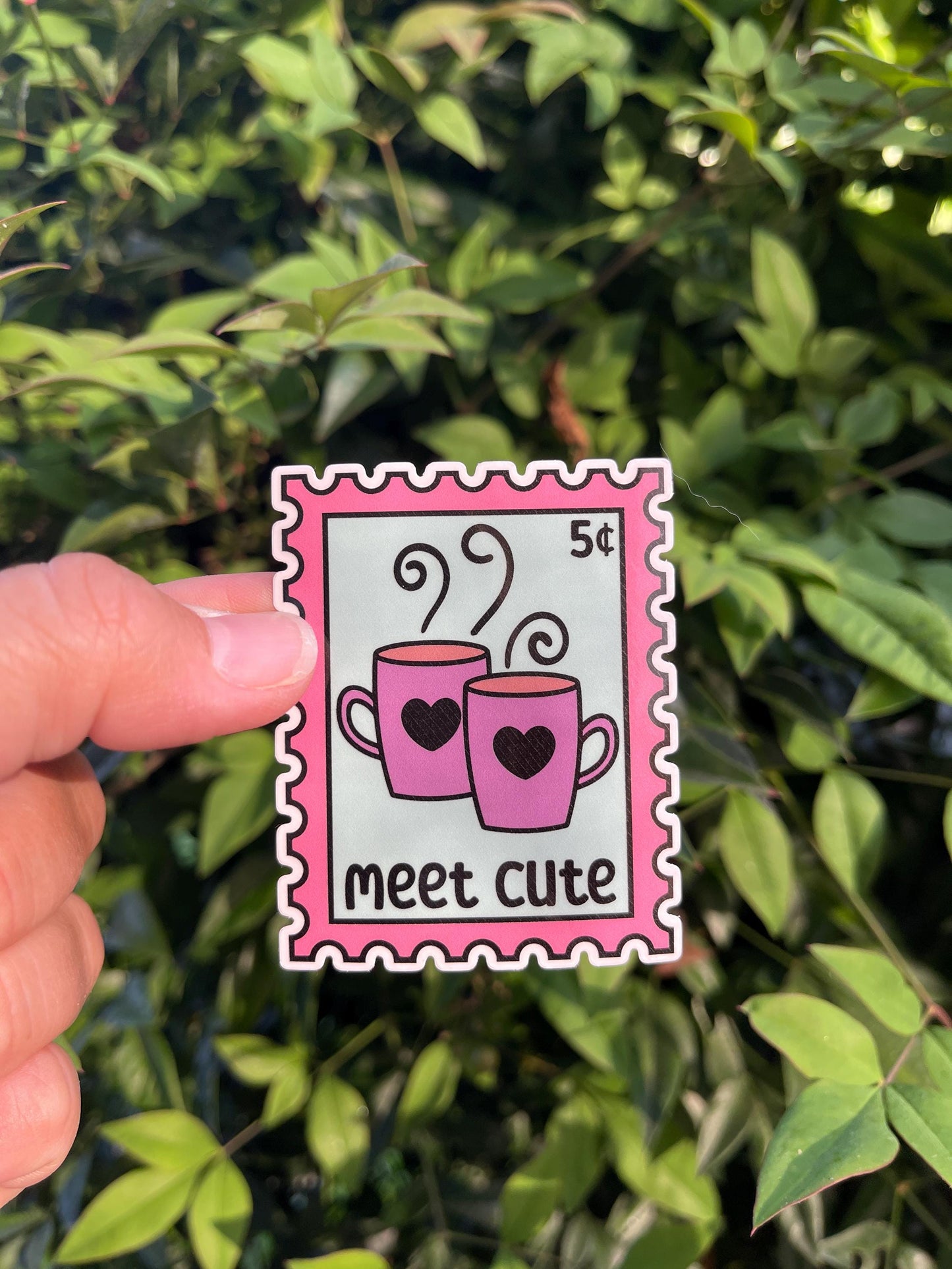 Meet Cute Stamp Sticker - Book Lover - Smut - Booktok - bookish Sticker - kindle sticker - e-reader - Booktrope Sticker