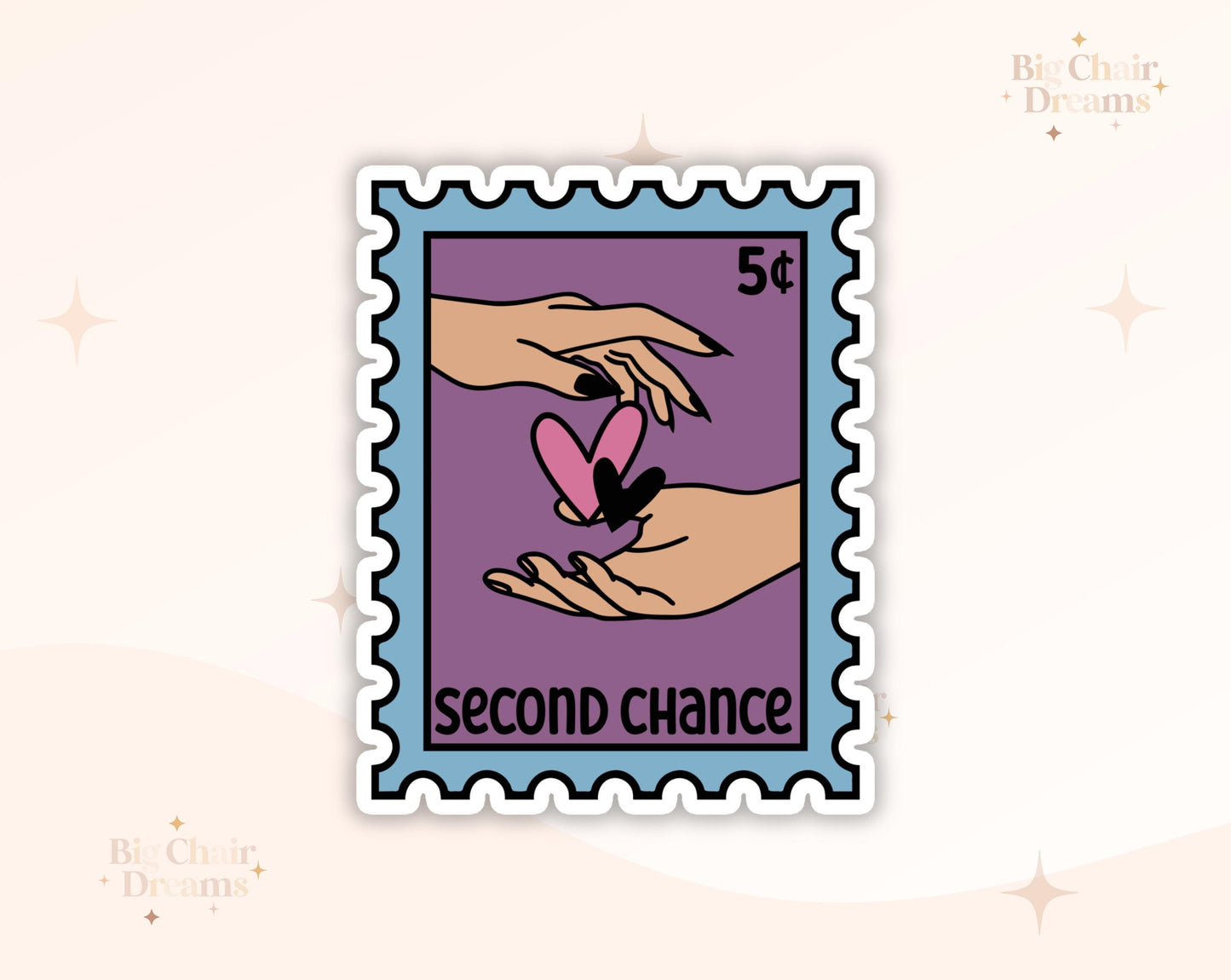 Second Chance Stamp Sticker - Book Lover - Smut - Booktok - bookish Sticker - kindle sticker - e-reader - Booktrope Sticker