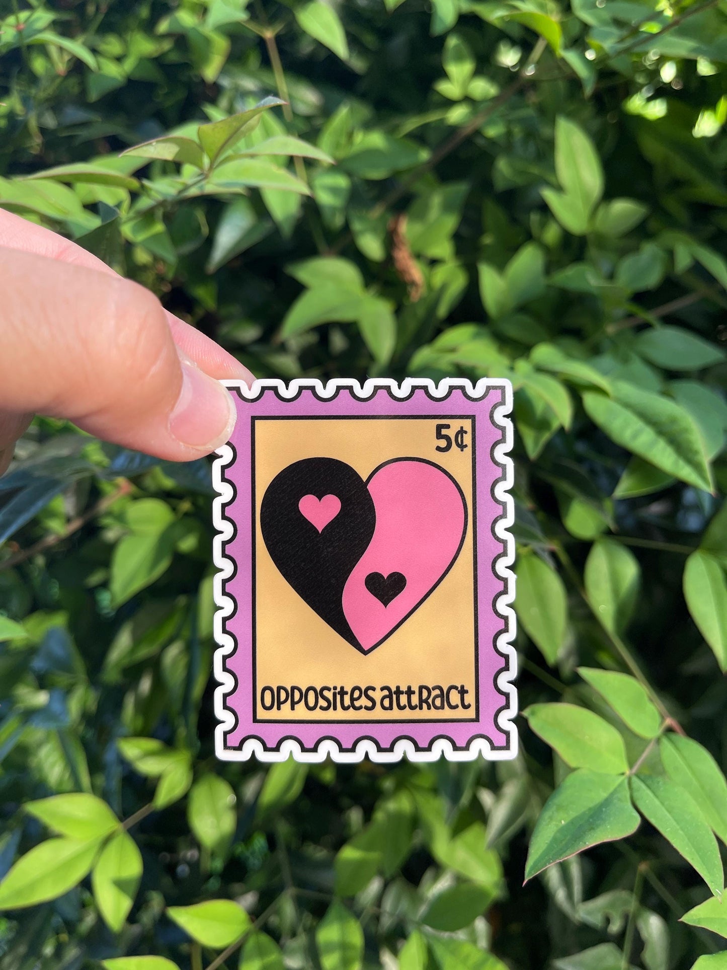 Opposites Attract Stamp Sticker - Book Lover - Smut - Booktok - bookish Sticker - kindle sticker - e-reader - Booktrope Sticker