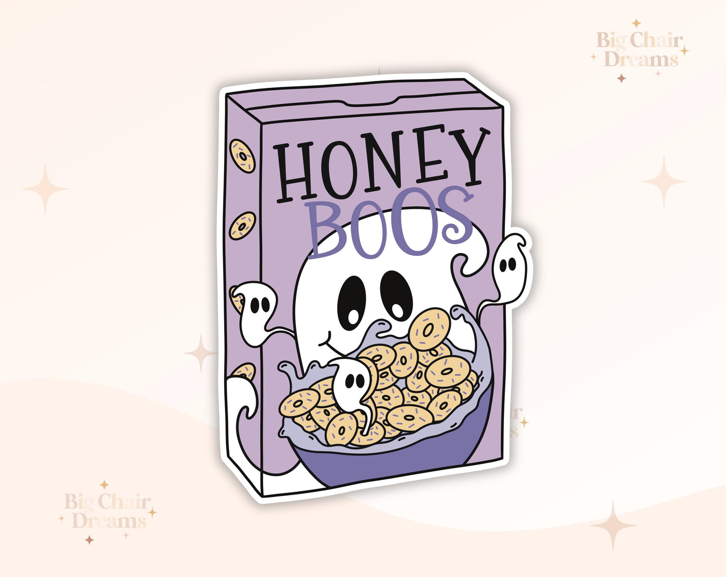 Honey Boos Cereal Sticker - Halloween - Fall - Ghost - Pumpkin Season