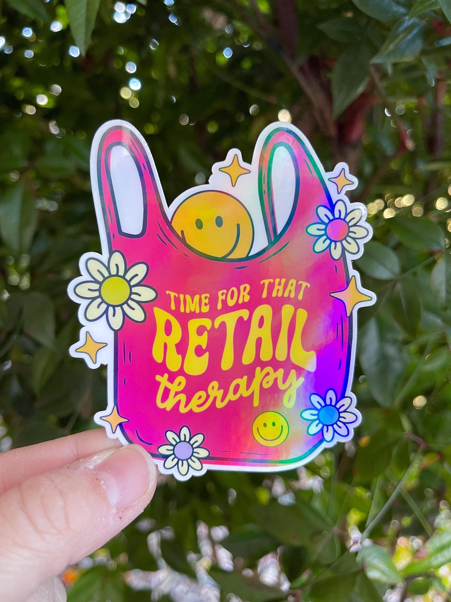 Time for That Retail Therapy Sticker - Emotional Support - Shopping Sticker - Gift Sticker