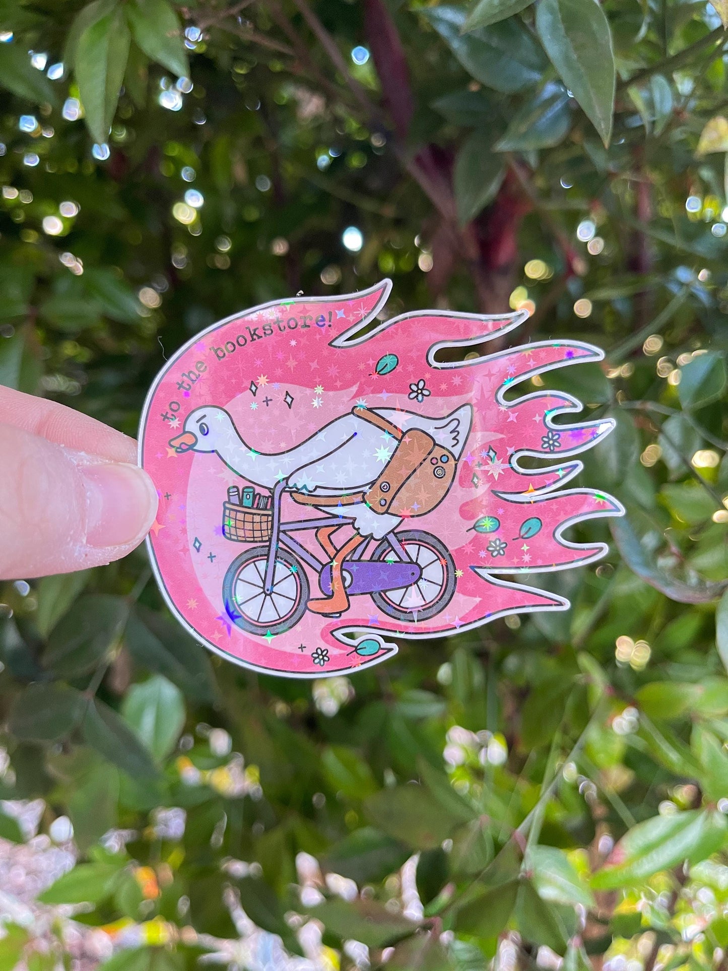 Headed to the Bookstore Goose Sticker - Book Lover - Smut - Booktok - bookish Sticker - kindle sticker - e-reader - bookish sticker