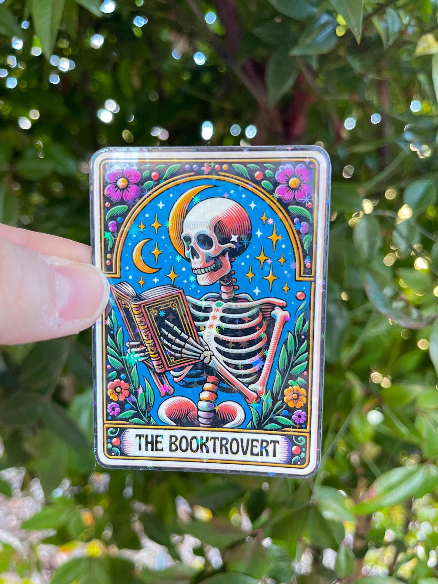 Tarot Card Booktrovert Sticker- Book Lover - Smut - Booktok - bookish Sticker - kindle sticker - e-reader - bookish sticker