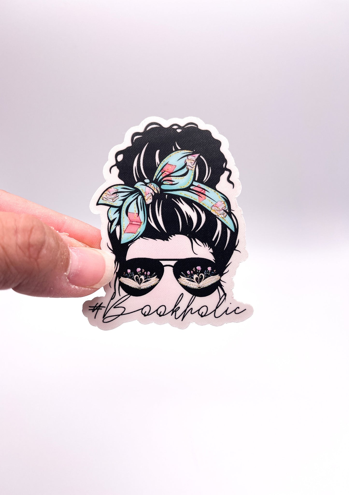 Bookholic Girl Sticker