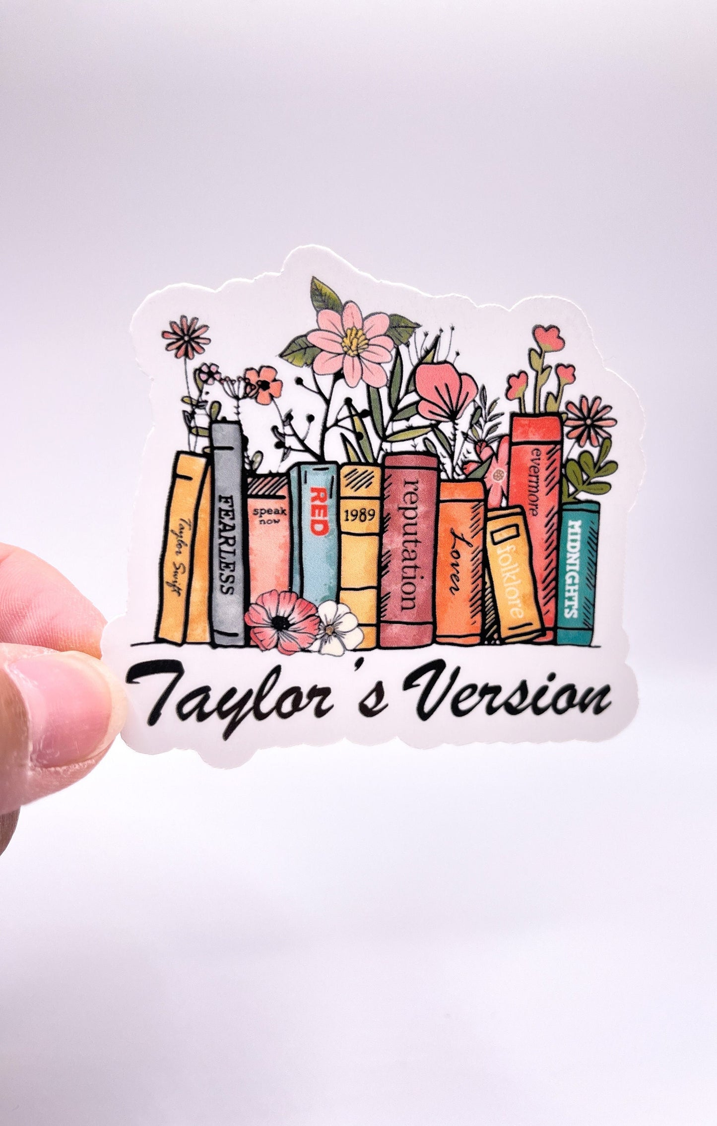 Album Flower Book Sticker - Book Lover