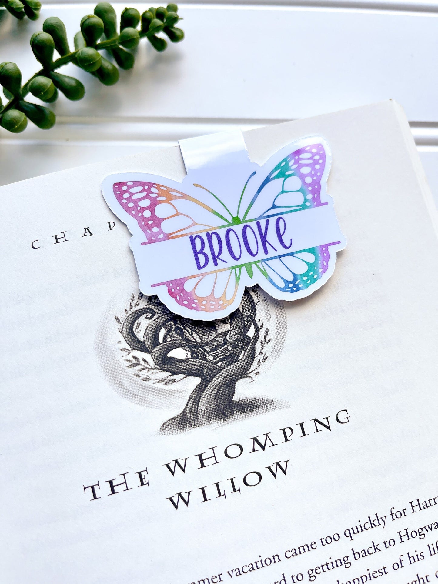 Customized Name Butterfly - Magnetic Bookmark - Watercolor - booktok - gifts