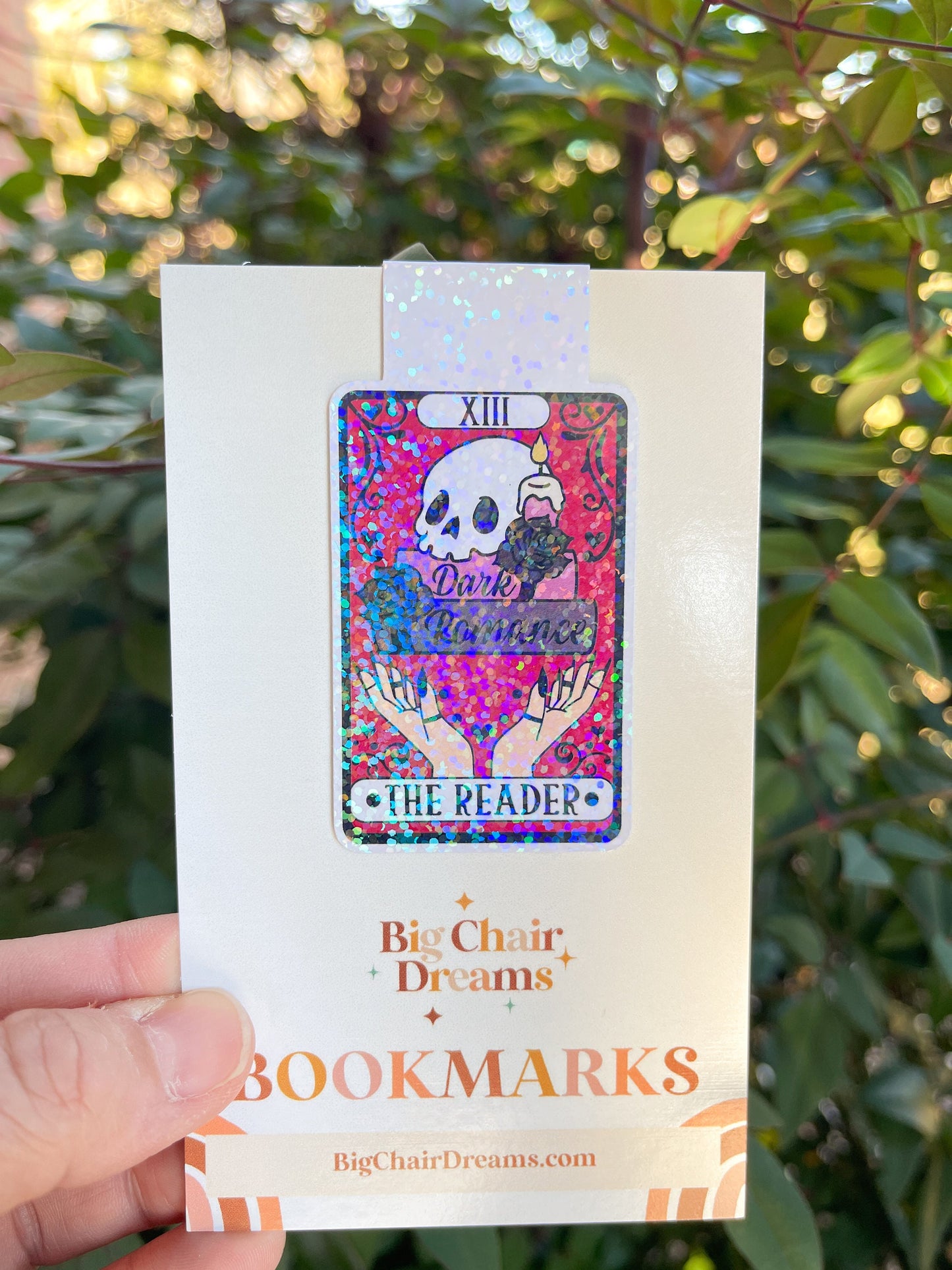 Tarot Card Dark Romance The Reader Magnetic Bookmark - Book Lover - Smut - Booktok - Holographic