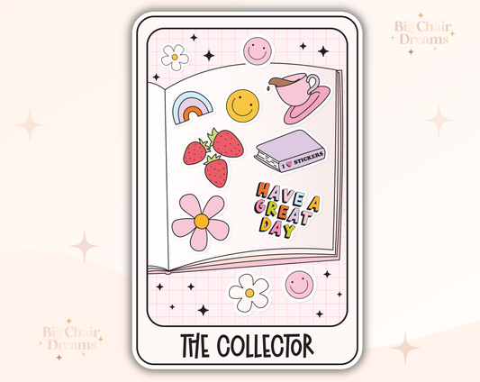 The Sticker Collector Tarot Card Sticker - Holographic - Sticker Lover - Sticker Collector