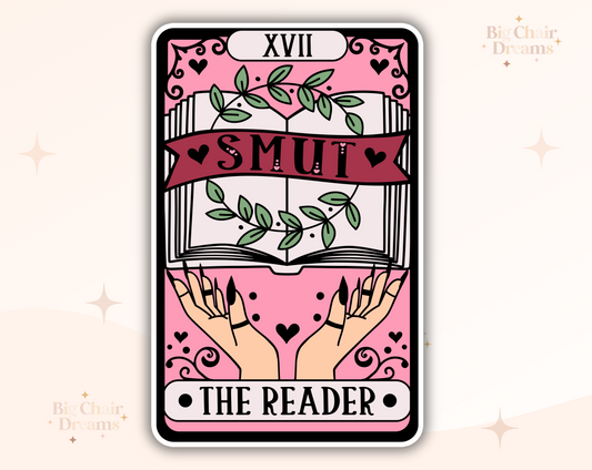 Tarot Card Smut the Reader Sticker - Holographic-Book Lover - Smut - Booktok