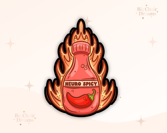 Neurospicy Hot Sauce Sticker