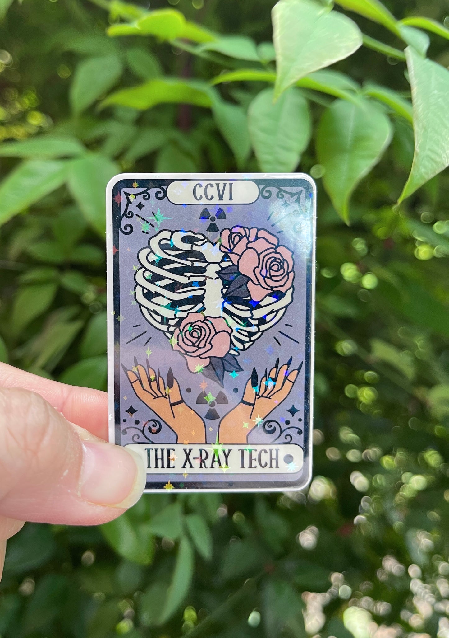 Tarot Card The X-Ray Tech Sticker - Holographic -  Nursetok - Xraytok - Medtok