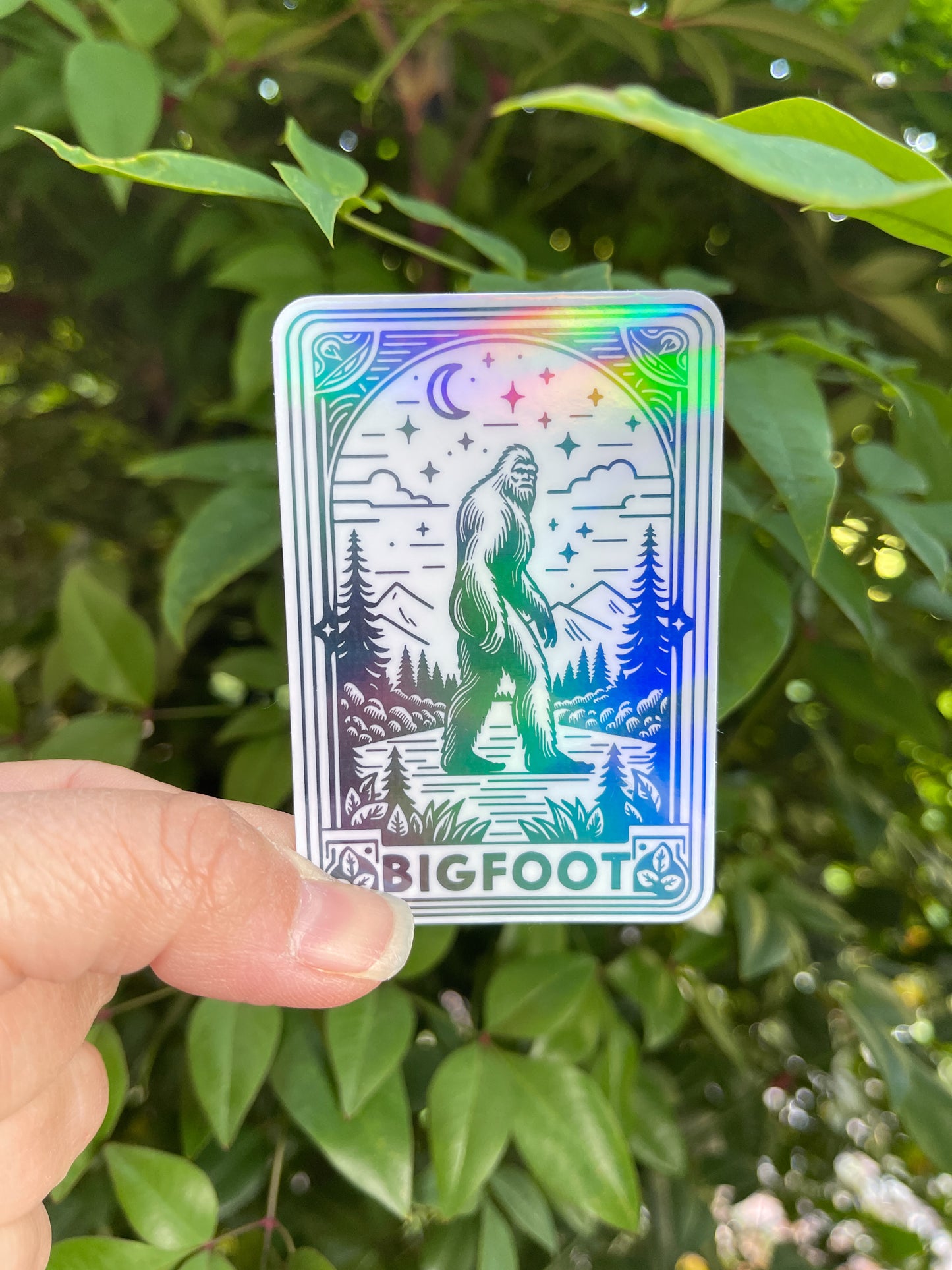 Tarot Card Bigfoot Sticker