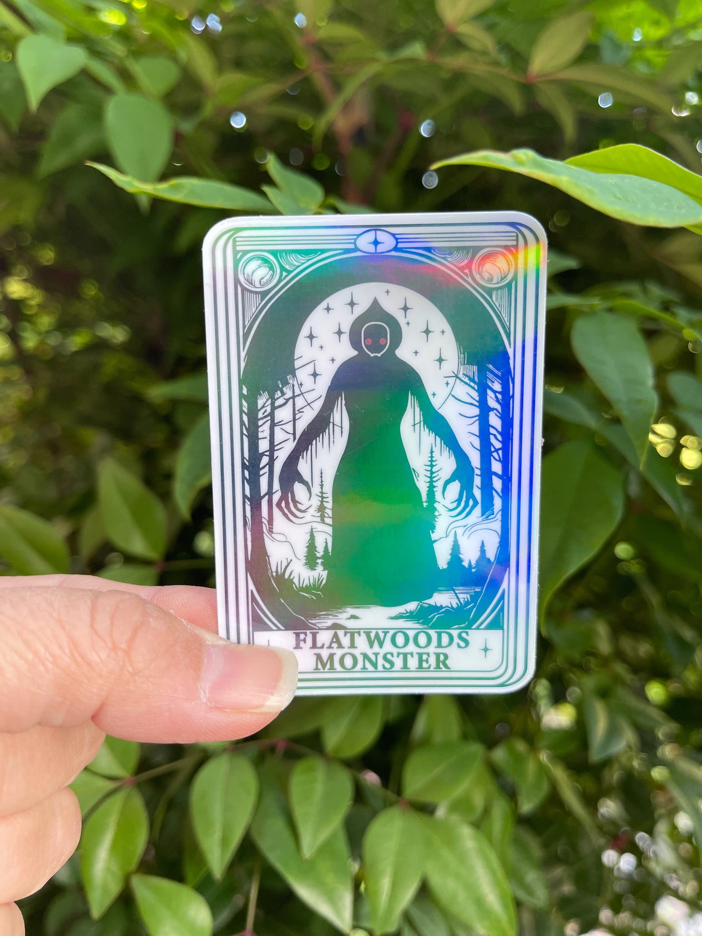 Tarot Card Flatwoods Monster Sticker