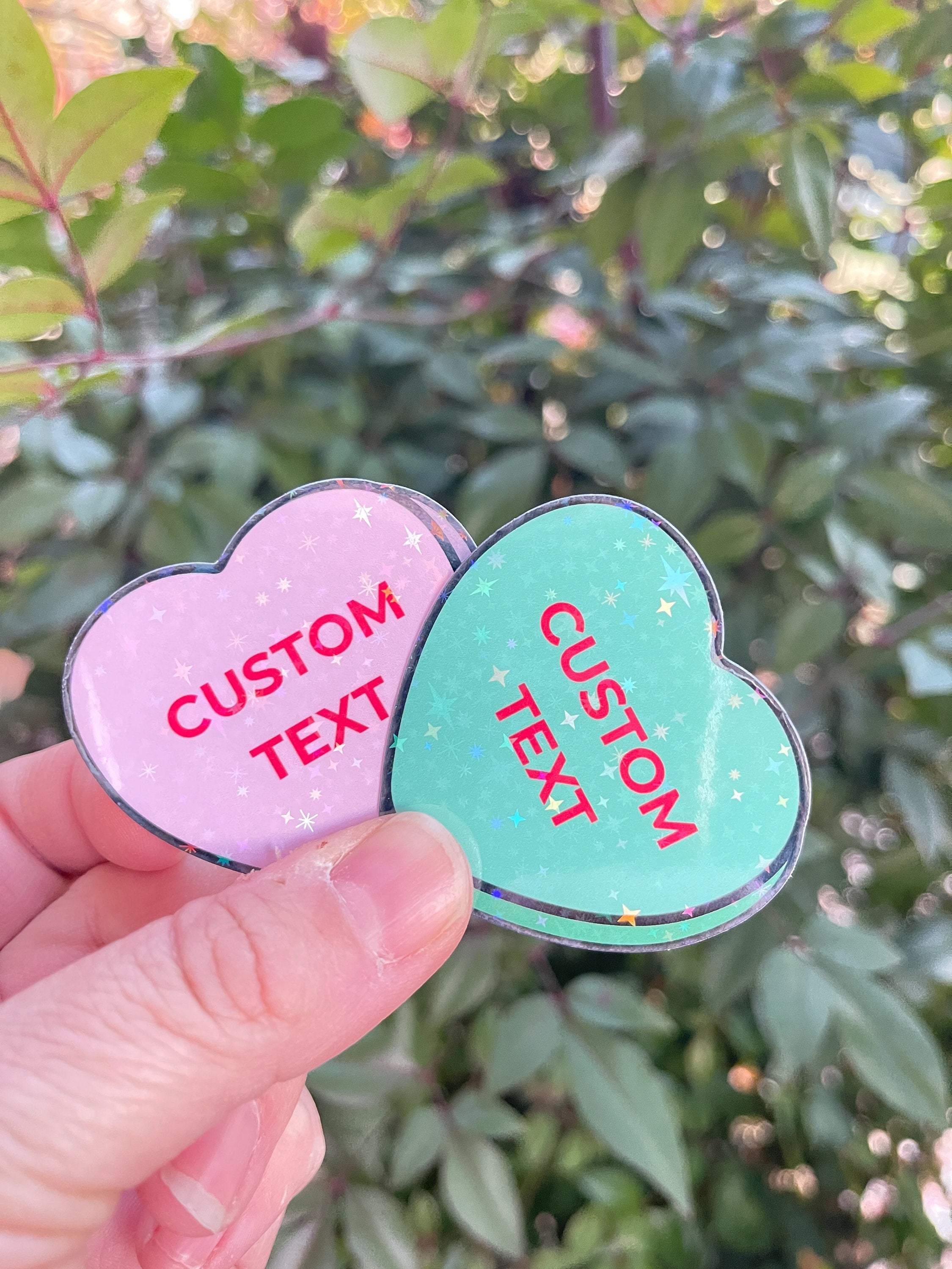 Custom Candy Heart Stickers Valentine s Hearts Valentine s Gifts Big Chair Dreams