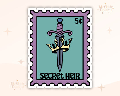 Secret Heir Stamp Sticker -  Book Lover - Smut - Booktok - bookish Sticker - kindle sticker - e-reader - Booktrope Sticker