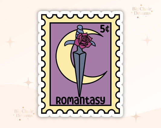 Romantasy/Romance Stamp Sticker -  Book Lover - Smut - Booktok - bookish Sticker - kindle sticker - e-reader - Booktrope Sticker