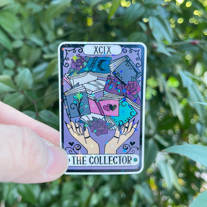 Tarot Card The Collector Sticker - Book Lover - Smut - Booktok - bookish Sticker - kindle sticker - e-reader - Holographic