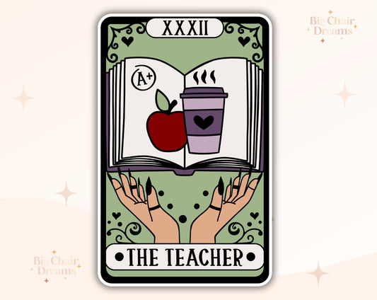 Tarot Card The Teacher Sticker - Holographic -  Teachertok - Schooltok - Teacher Appreciate Gifts - Kindle Stickers