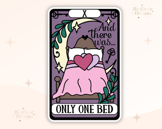 Tarot Card Only One Bed Sticker - Book Lover - Smut - Booktok - bookish Sticker - kindle sticker - e-reader - bookish sticker