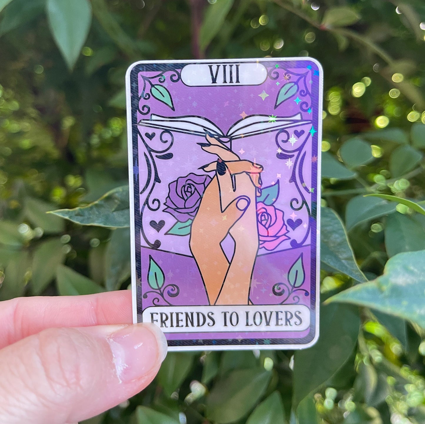 Tarot Card Friends to Lovers Sticker - Book Lover - Smut - Booktok - bookish Sticker - kindle sticker - e-reader - bookish sticker