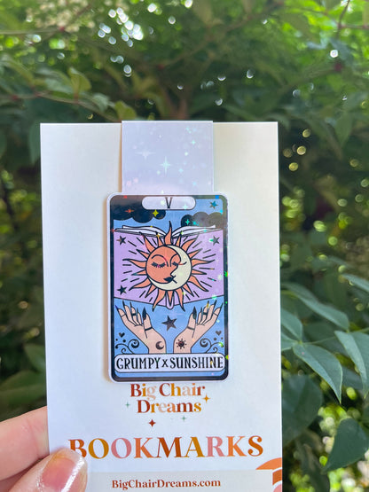 Tarot Card Grumpy x Sunshine Magnetic Bookmark - Book Lover - Booktok - bookish Sticker