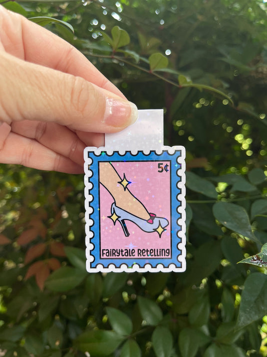 Fairytale Retelling Stamp Magnetic Bookmark -  Book Lover - Smut - Booktok - bookish Sticker