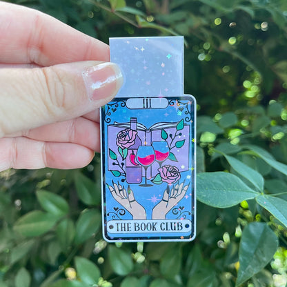 Tarot Card The Book Club Magnetic Bookmark - Book Lover - Booktok - bookish Sticker - Book Club Gifts