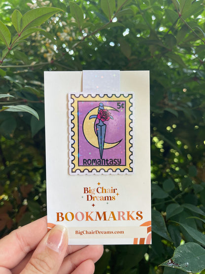 Romantasy/Romance Stamp Magnetic Bookmark -  Book Lover - Smut - Booktok - bookish Sticker