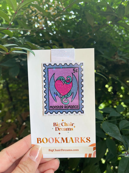 Monster Romance Stamp Magnetic Bookmark -  Book Lover - Smut - Booktok - bookish Sticker