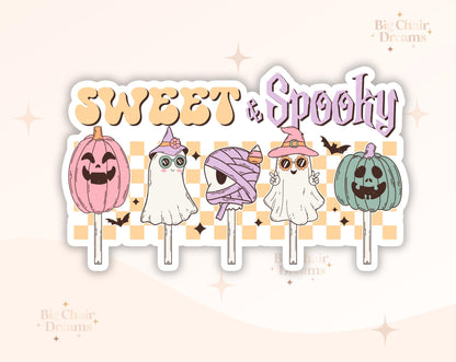 Sweet and Spooky Sticker - Halloween - Ghost - Cake Pops - Fall