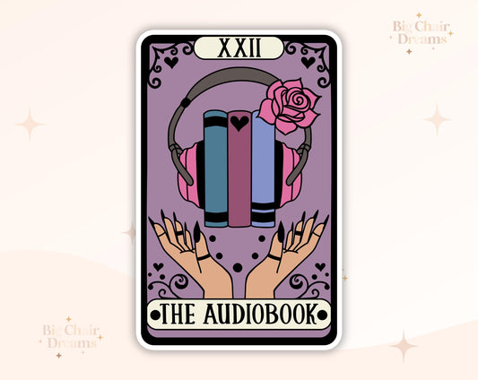 Tarot Card The Audiobook Reader Sticker - Book Lover - Booktok - bookish Sticker - kindle sticker - e-reader - Bookish Sticker