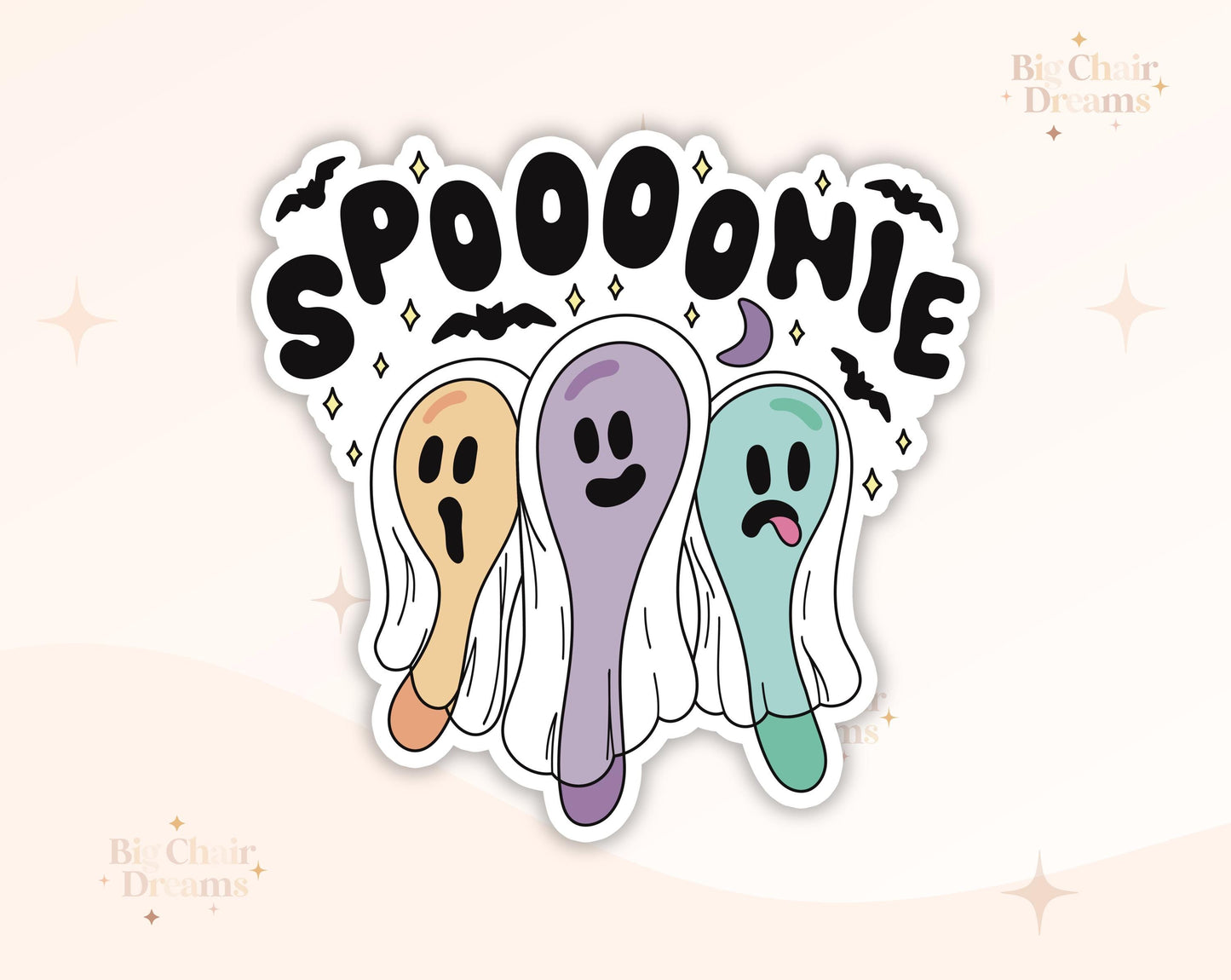 Spoooonie Ghost Sticker - Halloween - Ghost - Fall