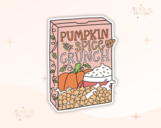 Pumpkin Spice Crunch Cereal Sticker - Halloween - Fall - Pumpkin Season