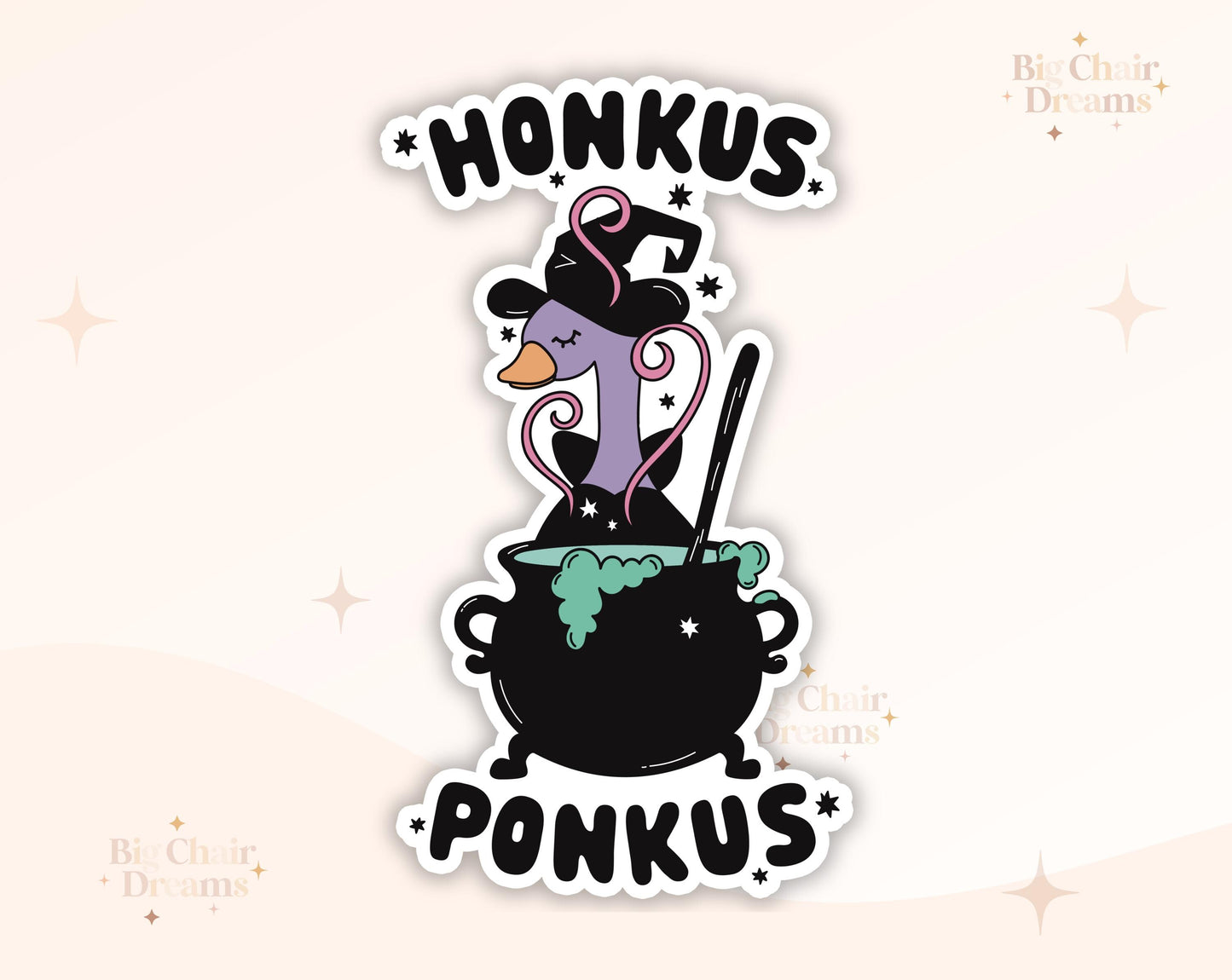 Honkus Ponkus Sticker - Halloween - Fall - Witches - Cauldron - Tricks - Treats