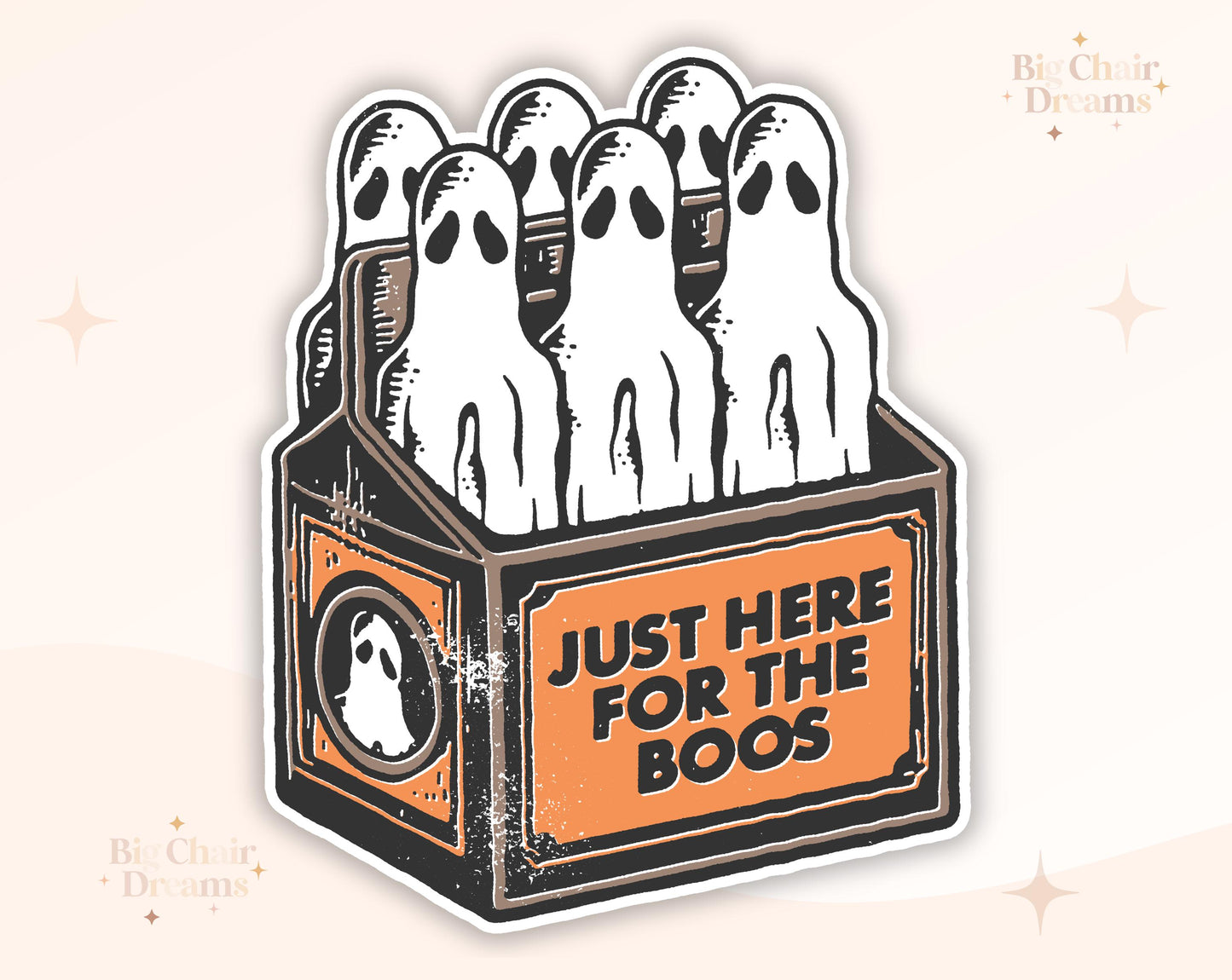 Just Here for the Boos Sticker - Halloween - Fall - Ghost - Booze - Ghost Bottles - Drinks