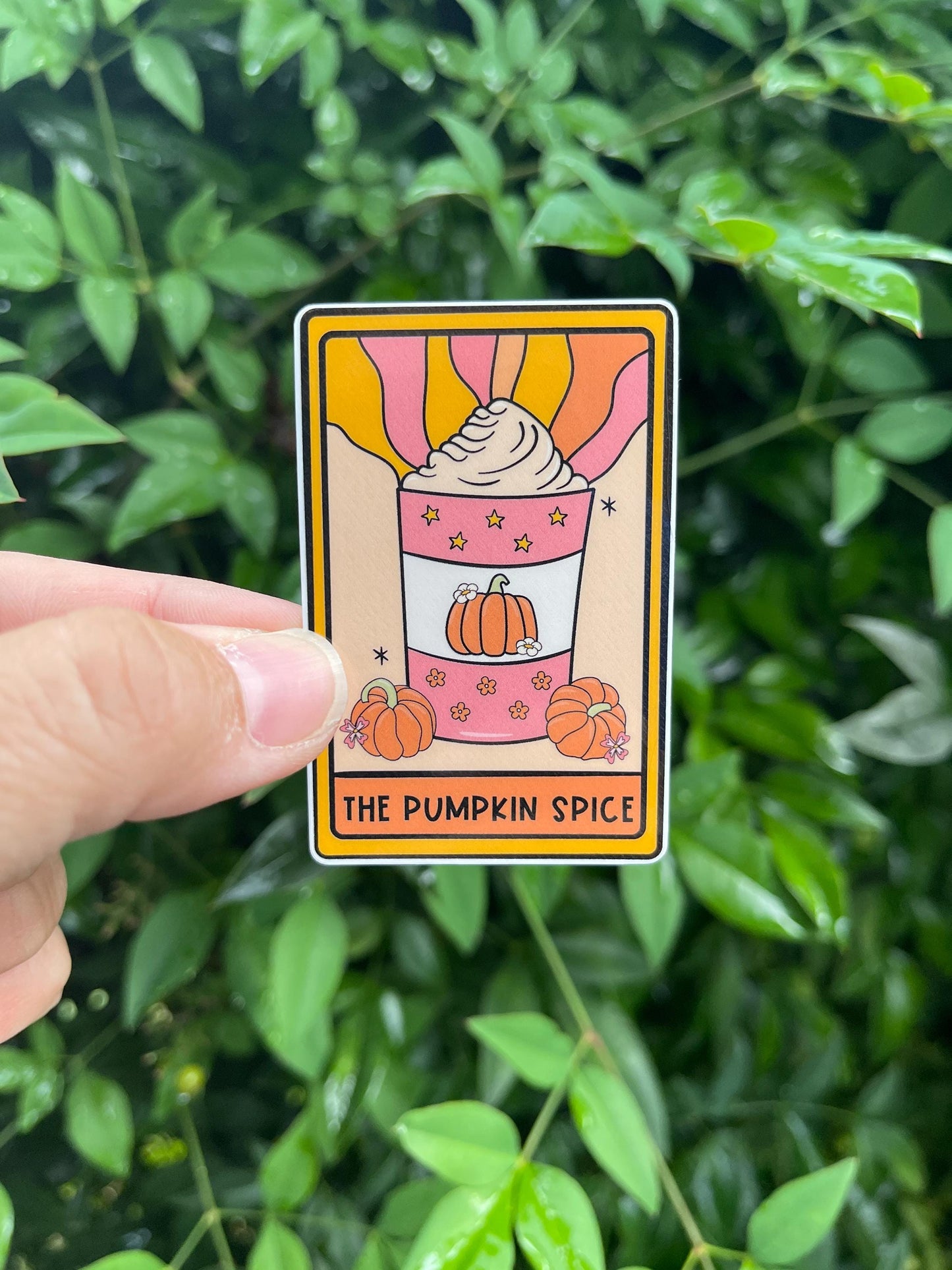 Tarot Card The Pumpkin Spice Sticker - PSL - Coffeetok - kindle sticker - e-reader - Coffeelover