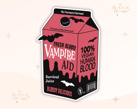 Vampire Blood Sticker - Halloween - Vampires - Fresh Blood - Vegan - Fall