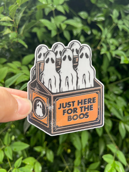 Just Here for the Boos Sticker - Halloween - Fall - Ghost - Booze - Ghost Bottles - Drinks